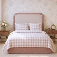 Łóżka dla dzieci i młodzieży - Łóżko tapicerowe Simple Dusty Rose 120/140x200 cm - miniaturka - grafika 1