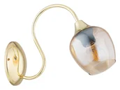 Lampy ścienne - Złoty kinkiet ścienny z kloszem, E27 O3330 K1 ZL z serii JULIETTA ZL - miniaturka - grafika 1