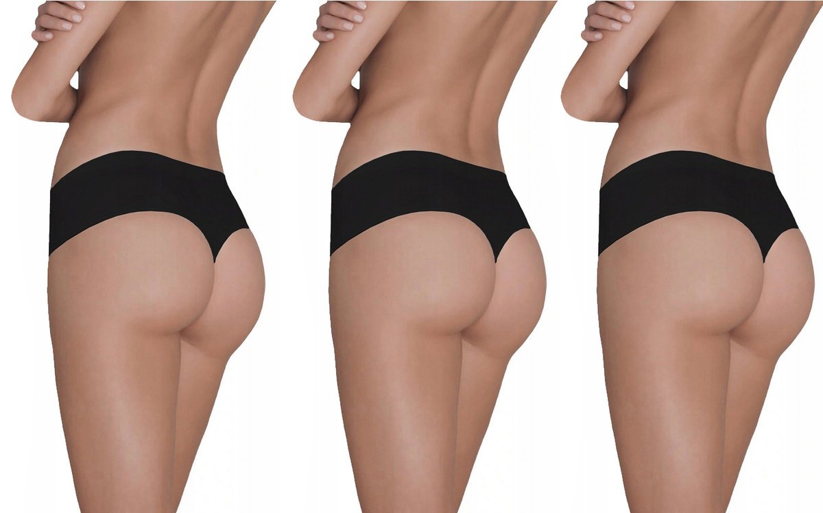 Majtki stringi Gatta Sisi czarne XL - 3 pak