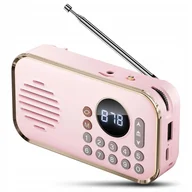 Głośniki przenośne - GŁOŚNIK PRZENOŚNY BEZPRZEWODOWY BLUETOOTH RADIO FM USB AUX MP3 RÓŻOWY - miniaturka - grafika 1