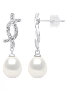 Pearline Srebrne kolczyki-wkrętki z perłami i cyrkoniami - Kolczyki - miniaturka - grafika 1