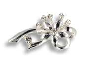 Broszki - Broszka Srebrny Kwiat - miniaturka - grafika 1