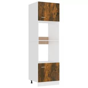 Lumarko Szafka na mikrofalówkę, przydymiony dąb, 60x57x207 cm - Szafki do salonu - miniaturka - grafika 3