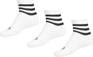 Adidas Skarpety adidas 3-Stripes Cushioned Sportswear Mid-Cut Socks 3P białe HT3456 37-39 - Skarpety termoaktywne - miniaturka - grafika 1