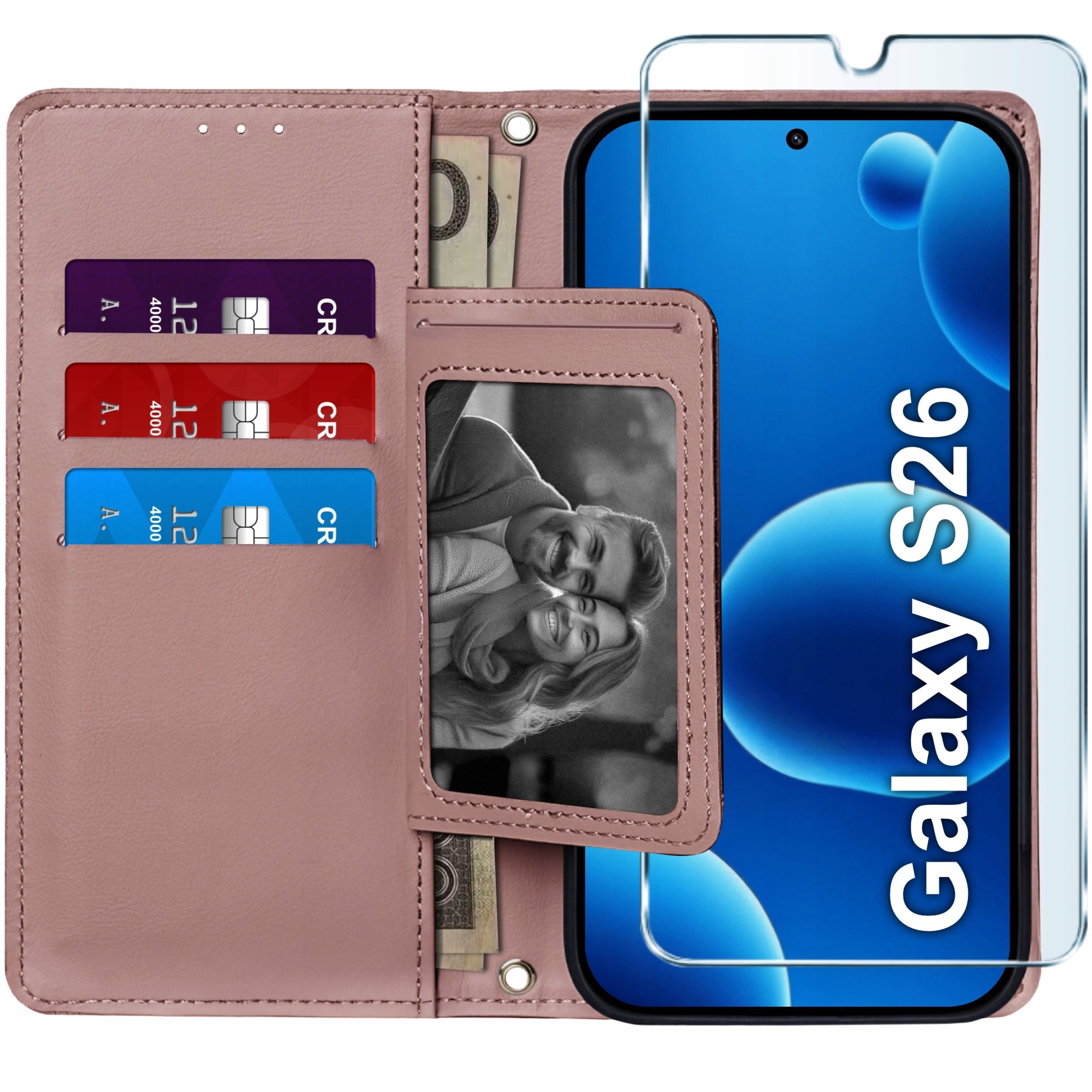 krainaGSM ETUI z klapką do Samsung S26 Zamykane Magnetyczne + SZKŁO 9H