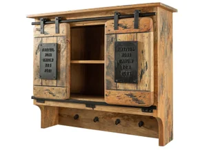 Wieszak Z Półkami Railway #154 Drewniany Mango Loft Woskowane 90X30X75 Cm B 6370 - Wieszaki i stojaki - miniaturka - grafika 1