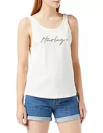 Koszulki i topy damskie - Hurley Damska koszulka W Oceancare O&o Script Tank, Marshmallow, L WTKEU00002 - miniaturka - grafika 1