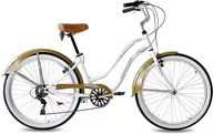Rowery - Rower Miejski Damski 26 Beach Cruiser Odblaski Dzwonek Stopka Retro Revo - miniaturka - grafika 1