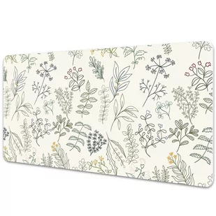 Mata z nadrukiem na biurko Zielone liście 90x45 cm - Podkładki na biurko - miniaturka - grafika 1