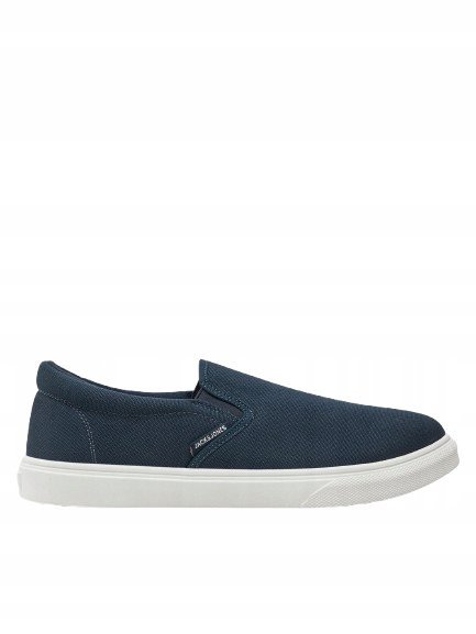 JACK&JONES GRANATOWE TRAMPKI MĘSKIE Z BIAŁĄ PODESZWĄ 45 J_A
