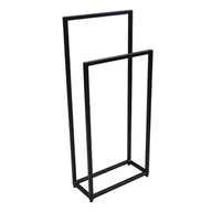 Wieszaki łazienkowe - Czarny industrialny stojak na ręczniki 45 cm S7-N27 - miniaturka - grafika 1