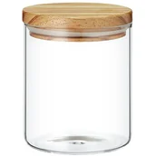 Pojemniki kuchenne - Ambition SZKLANY SŁOIK Z DREWNIANĄ POKRYWĄ 1000 ML NORDIC zakupy dla domu i biura! 37590 - miniaturka - grafika 1