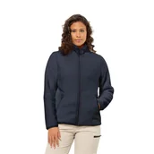 Kurtki damskie - Ciepły polar damski Jack Wolfskin HIGH CURL JACKET W night blue - XS - miniaturka - grafika 1