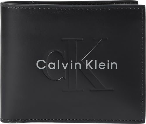 Calvin Klein Męski pogrubiony portfel W/Coin LV04D1156G, czarny, jeden rozmiar