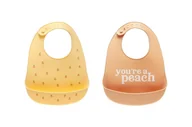 Śliniaki i fartuszki - Pearhead Śliniak Silikonowy You’re a Peach 2szt. - miniaturka - grafika 1
