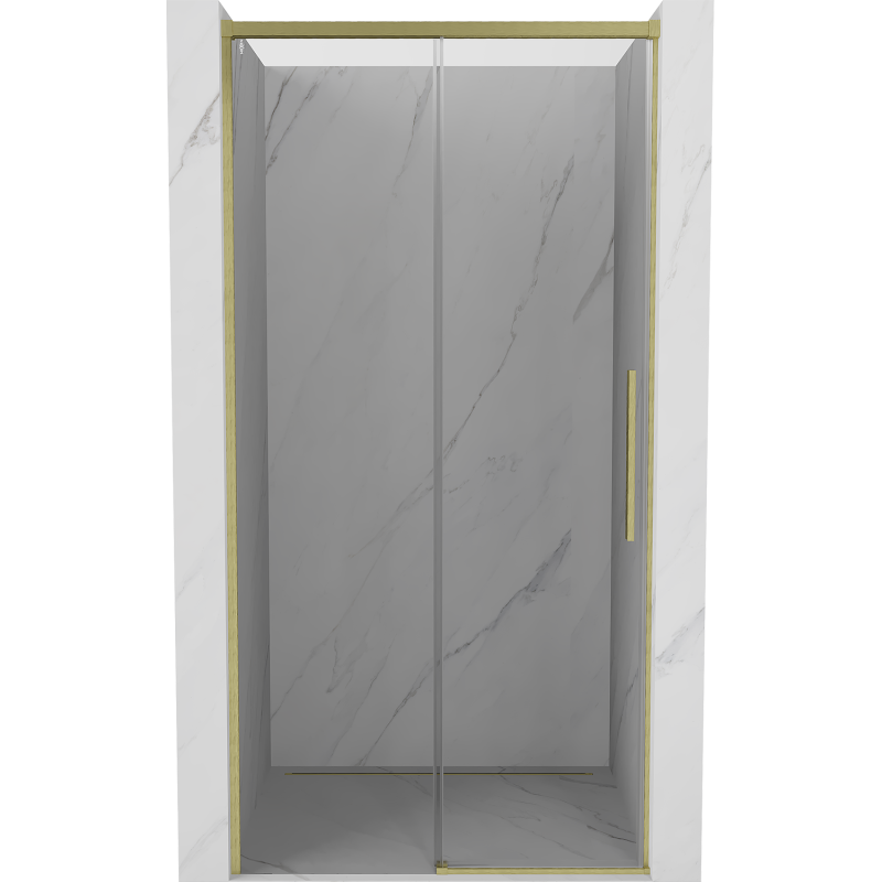 Mexen Rox drzwi prysznicowe rozsuwane 110 cm, transparent, złote szczotkowane - 8C2-110-000-55-00
