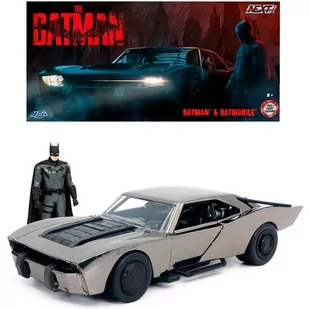 VEHICULO BATMOBILE + FIGURA BATMAN METAL BATMAN DC COMICS 1:24 - Figurki dla dzieci - miniaturka - grafika 1