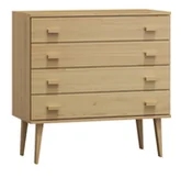 Dom i wnętrze OUTLET - Outlet - Komoda sosnowa drewniana Venuci nr1 99 cm 4s sosna - miniaturka - grafika 1