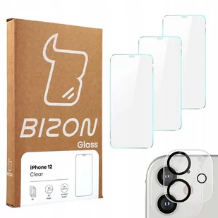 Bizon Szkło hartowane Bizon Glass Clear - 3 szt. + obiektyw, iPhone 12 5903896180274 - Szkła hartowane na telefon - miniaturka - grafika 1