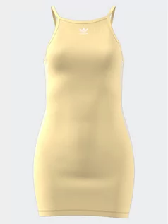 Sukienki - adidas Sukienka codzienna Adicolor Classics Tight Summer Dress IB7403 Żółty Slim Fit - grafika 1