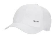 Czapki damskie - Czapka bejsbolówka NIKE Dri-FIT Club Dziecięca Metal Logo Swoosh BIAŁA - miniaturka - grafika 1