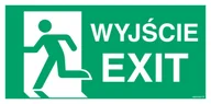 Systemy ekspozycyjne i znaki informacyjne - AC076 WYJŚCIE / EXIT LEWOSTRONNE, FS - FOLIA SAMOPRZYLEPNA FOTOLUMINESCENCYJNA; (300X150MM) - miniaturka - grafika 1