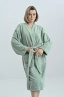 Szlafroki damskie - Szlafrok frotte miętowy - miniaturka - grafika 1