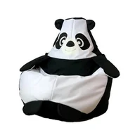 Fotele i pufy dla dzieci - Pufa worek GO GIFT Panda Czarno-biały L 105 x 80 cm - miniaturka - grafika 1