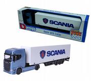 Samochody i pojazdy dla dzieci - SCANIA 770S 1:43 Bburago 18-31468 NIEBIESKA CIĘŻARÓWKA Z NACZEPĄ - miniaturka - grafika 1