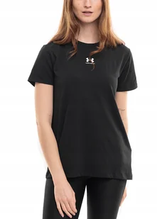 Koszulka Damska Sportowa Under Armour T-shirt Bluzka Bawełniana Czarna L - Bluzki damskie - miniaturka - grafika 1