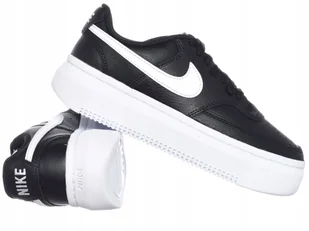 Buty damskie Nike Court Vision Alta Ltr DM0113-002 skórzane czarne - Buty sportowe damskie - miniaturka - grafika 1