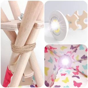 Drewniany stabilizator LED do namiotów Tipi Wigwam - Namioty i tipi dla dzieci Drewniany stabilizator LED do namiotów Tipi Wigwam - Namioty i tipi dla dzieci - miniaturka - grafika 3