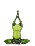 Figurki dekoracyjne - Figurka ART-POL Żaba joga, zielona, 12,5x10x5 cm - miniaturka - grafika 1
