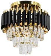 Lampy sufitowe - Pałacowa lampa sufitowa z kryształkami 6260/4B TR BL z serii TOLEDO - miniaturka - grafika 1