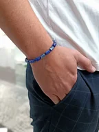Bransolety męskie - Bransoleta Męska Lapis-Lazuli Bryłki - miniaturka - grafika 1