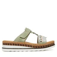 Klapki i japonki damskie - Klapki Rieker V79M6-52 Zielony - miniaturka - grafika 1