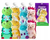 Akcesoria do karmienia - ChooMee ChooMee 8 PACK XXL Saszetki do karmienia wielorazowe - miniaturka - grafika 1