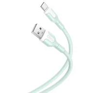 Kable USB - XO Kabel NB212 USB - USB-C 1,0 m 2,1A zielony - miniaturka - grafika 1