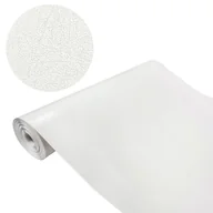 Tapety - Samoprzylepna Okleina Meblowa Biała Skóra Na Szafkę Regał Meble 45x240 - miniaturka - grafika 1