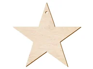 Ozdoby bożonarodzeniowe - PartyShow Zawieszka drewniana Gwiazda - 10 cm - 1 szt. DBN-G02 - miniaturka - grafika 1