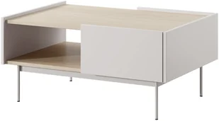 Stolik kawowy Lumo w kolorze cashmere i metalowymi nóżkami - Ławy i stoliki kawowe - miniaturka - grafika 1