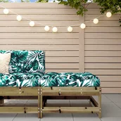 Pufy i podnóżki - vidaXL Podnóżek ogrodowy z poduszką, impregnowane drewno sosnowe - miniaturka - grafika 1