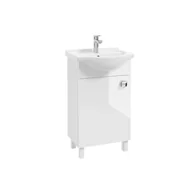 Szafki łazienkowe - Szafka podumywalkowa z umywalką biały połysk Deftrans - miniaturka - grafika 1