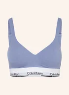 Biustonosze - Calvin Klein Biustonosz Push-Up Icon Cotton Modal blau - miniaturka - grafika 1