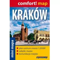 ExpressMap praca zbiorowa comfort! map Kraków. Mini laminowany plan miasta 1:20 000 - Atlasy i mapy - miniaturka - grafika 1