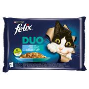 Mokra karma dla kotów - Purina Felix Fantastic Fantastic Duo Uczta Oceanu galaretka saszetki 4x85g - miniaturka - grafika 1