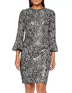Sukienki - Gina Bacconi Damska sukienka koktajlowa z cekinami zebry, Czarny/biały, 34 PL - miniaturka - grafika 1