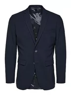 Marynarki męskie - SELECTED HOMME Męska marynarka Slhslim-elon Blz Flex B Noos, Navy Blazer, 40 EU, granatowy blezer, 40 - miniaturka - grafika 1