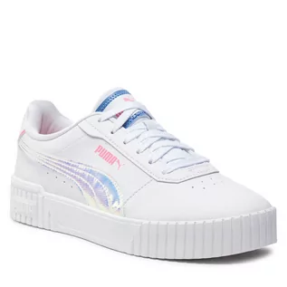 Buty dla dziewczynek - Sneakersy Puma Carina 2.0 Deep Dive Jr 396545-01 Puma White/Blue Skies/Fast Pink - grafika 1