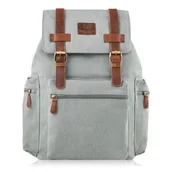 Plecaki - Szary duży plecak męski do pracy podróżny bardzo mocny - miniaturka - grafika 1